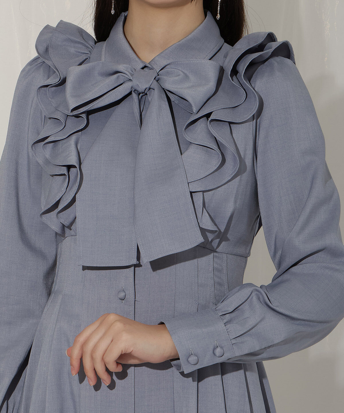 WILLSELECTION「ペタルフリルリボンタイシャツワンピース」|ワンピース|