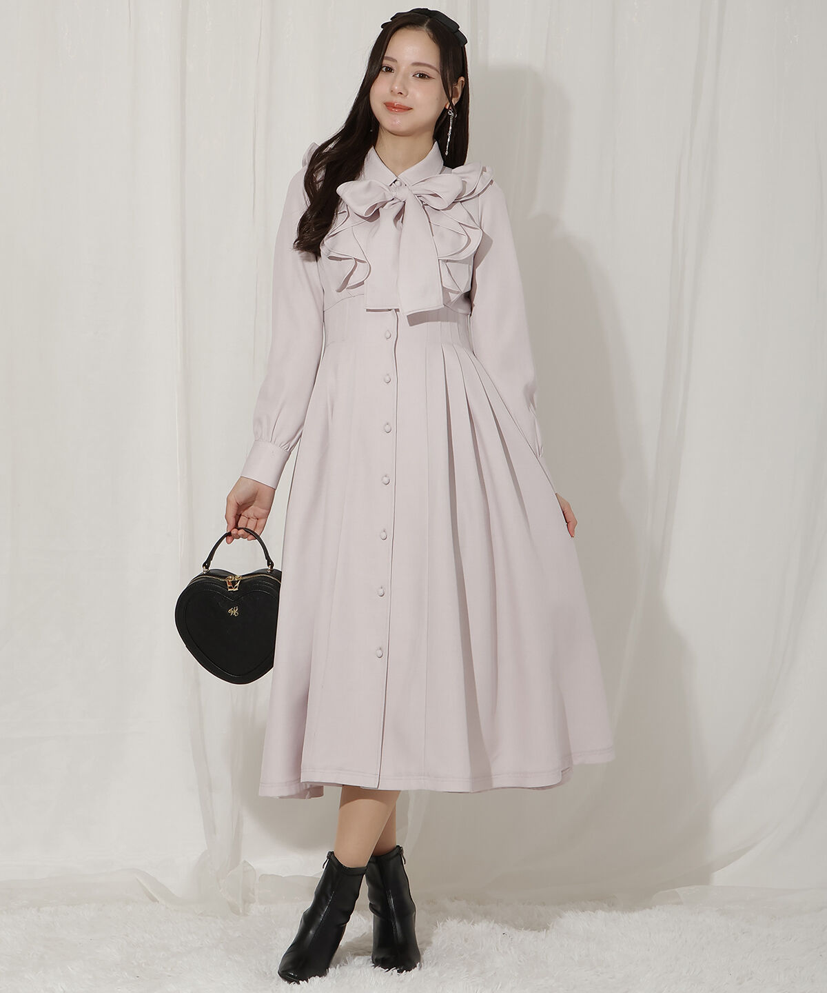 WILLSELECTION「ペタルフリルリボンタイシャツワンピース」|ワンピース|