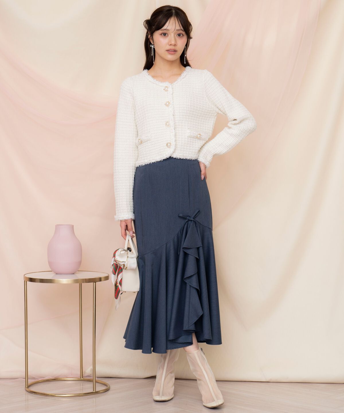 WILLSELECTION「ラメツイードニットカーディガン」|カーディガン|