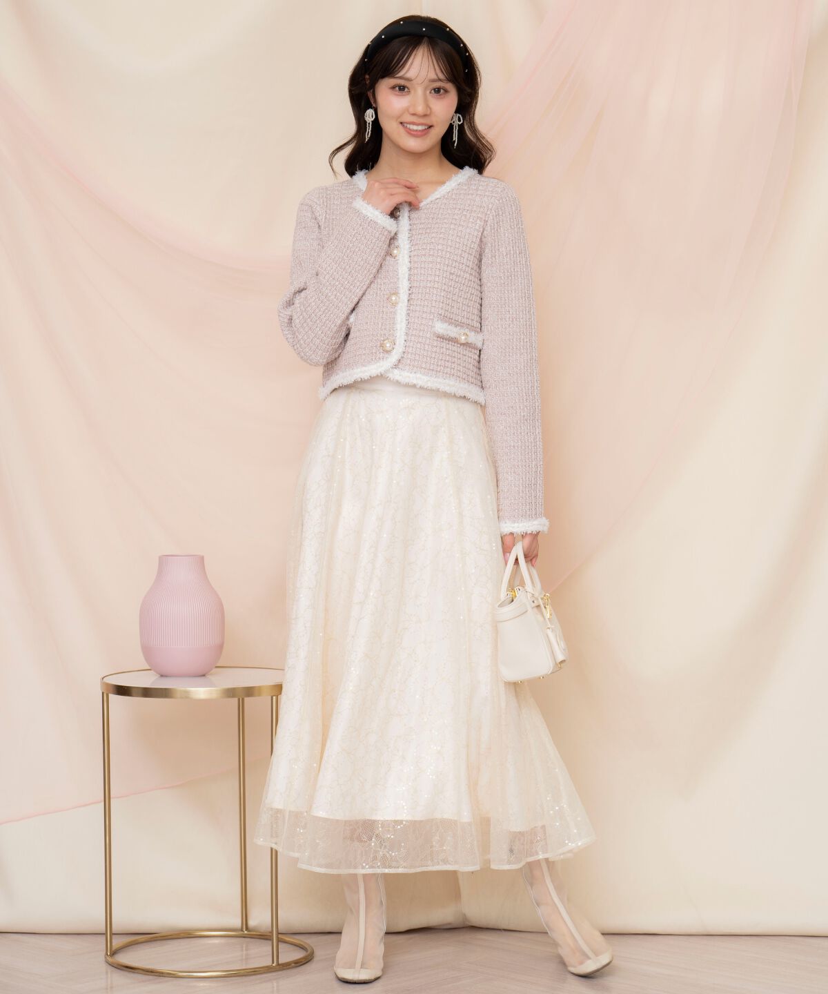 WILLSELECTION「ラメツイードニットカーディガン」|カーディガン|