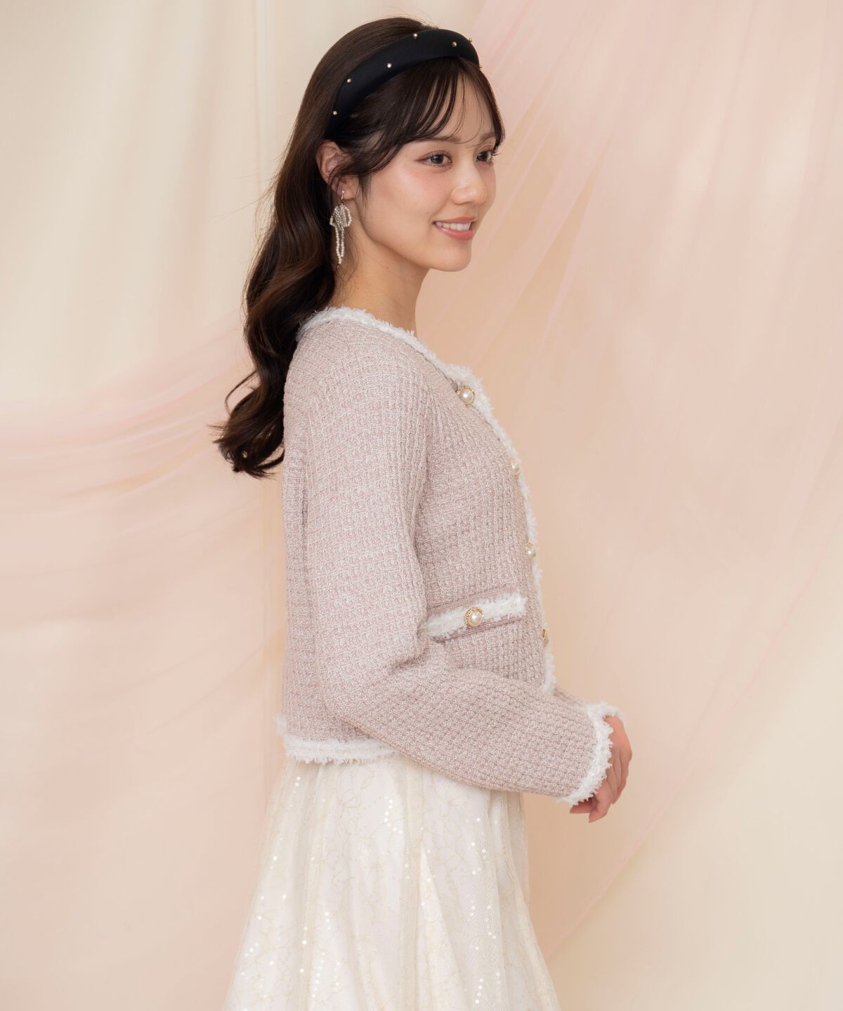 WILLSELECTION「ラメツイードニットカーディガン」|カーディガン|