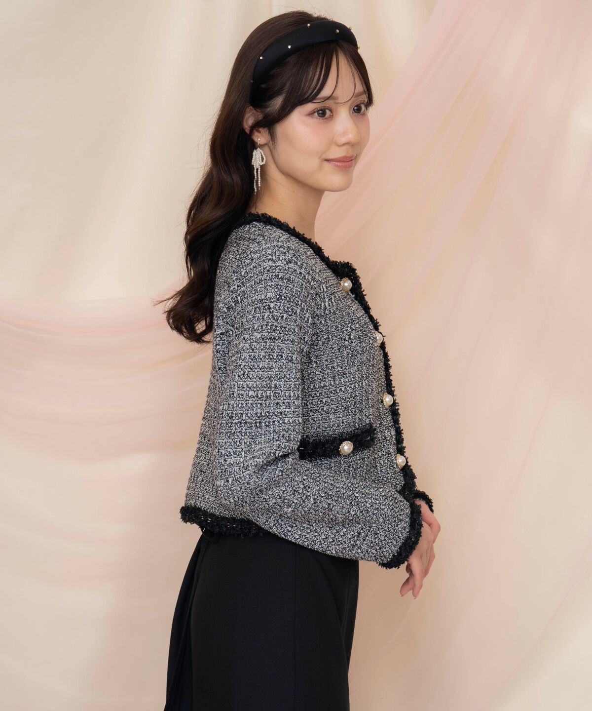 WILLSELECTION「ラメツイードニットカーディガン」|カーディガン|