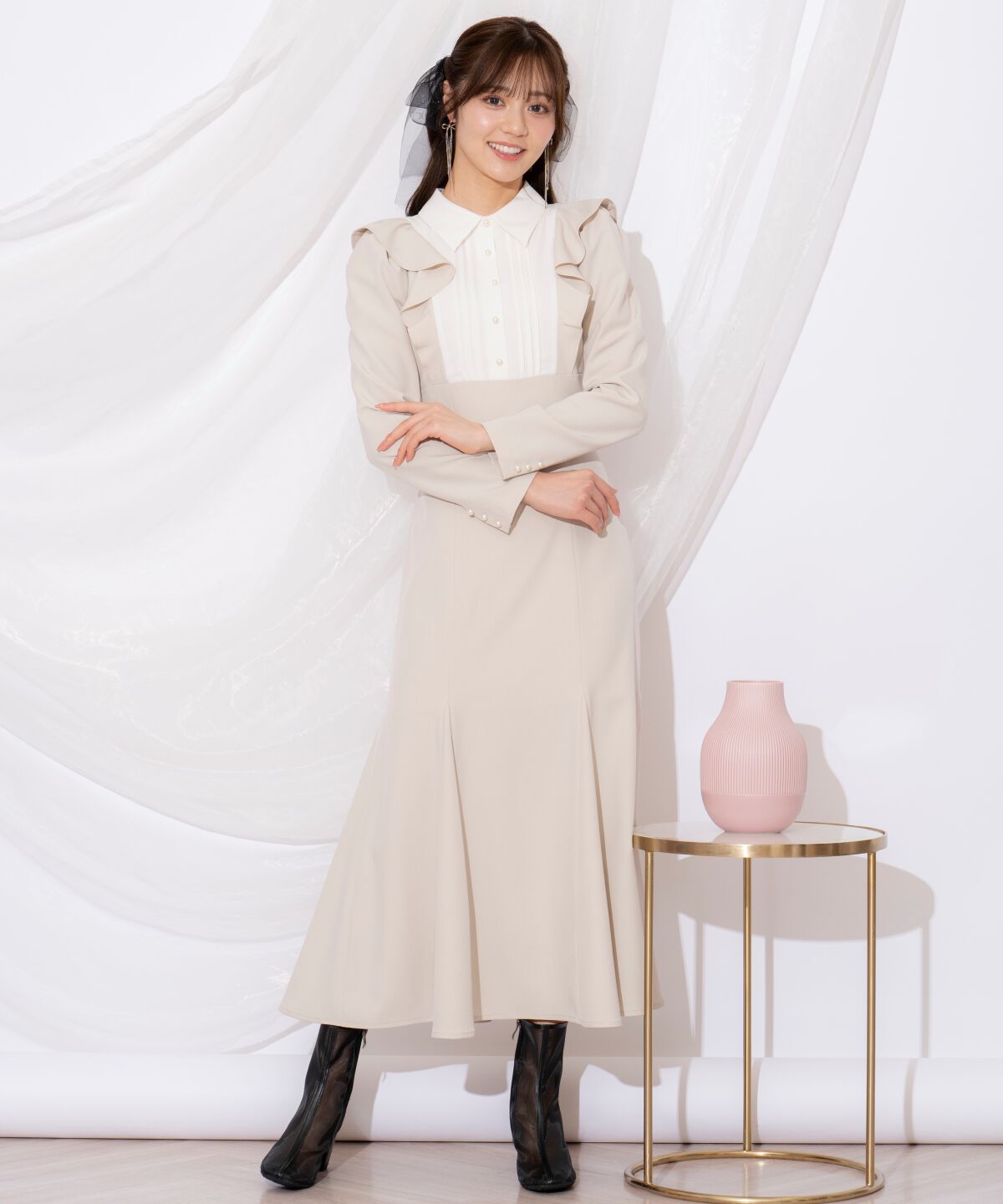 WILLSELECTION「配色ヨークマーメイドワンピース」|ワンピース|