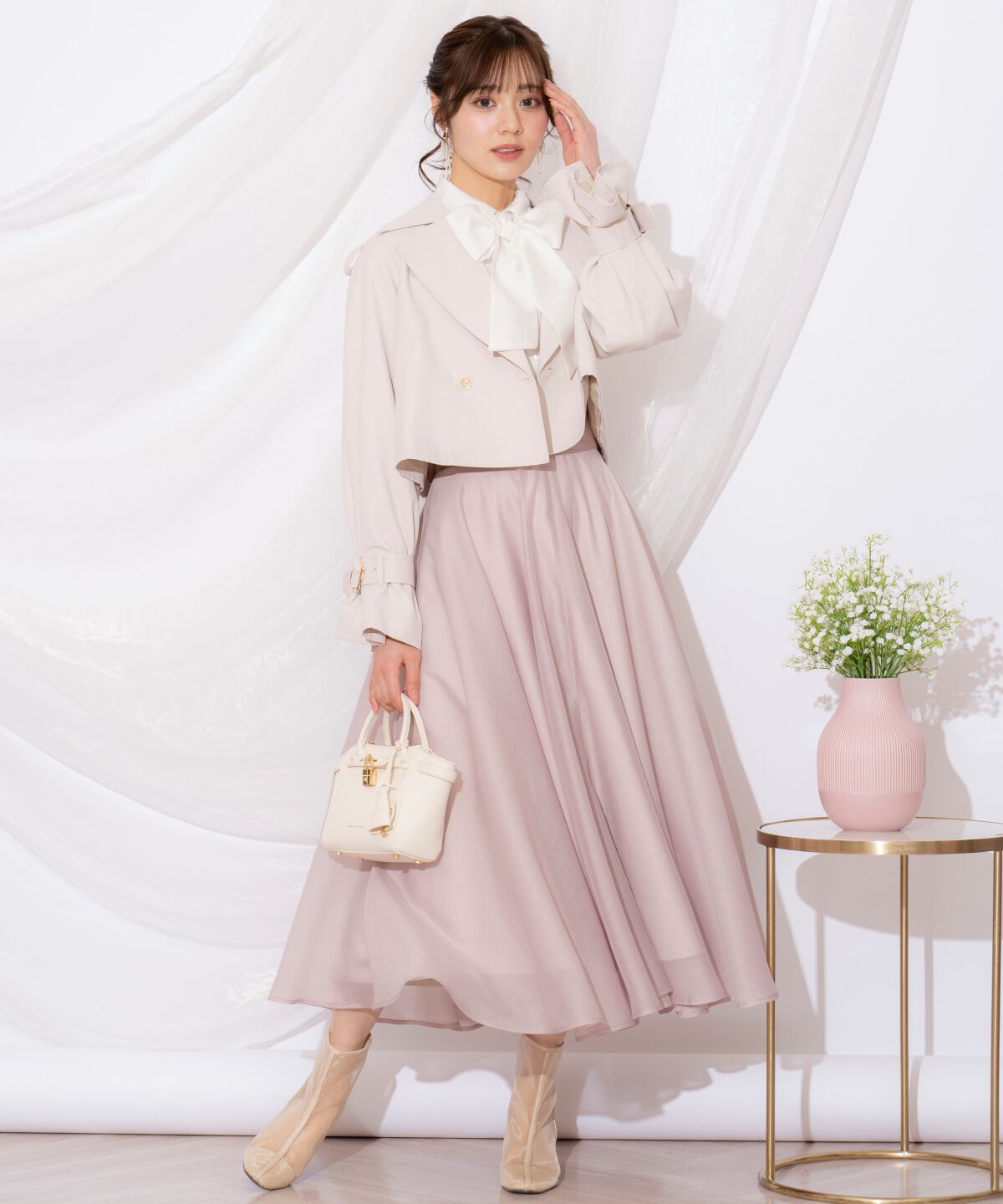 WILLSELECTION「キャンディスリーブショートトレンチコート」|トレンチコート|