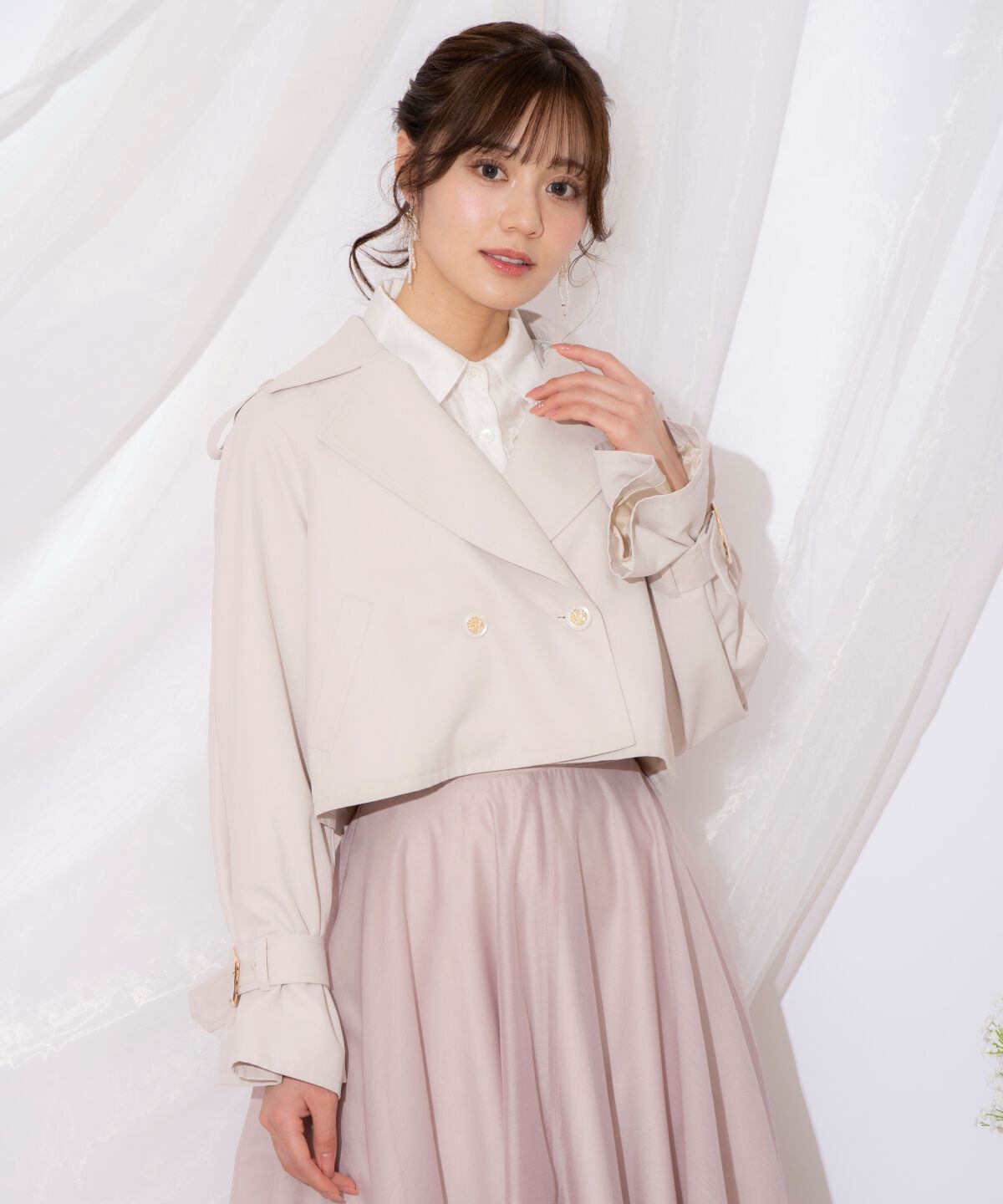 WILLSELECTION「キャンディスリーブショートトレンチコート」|トレンチコート|