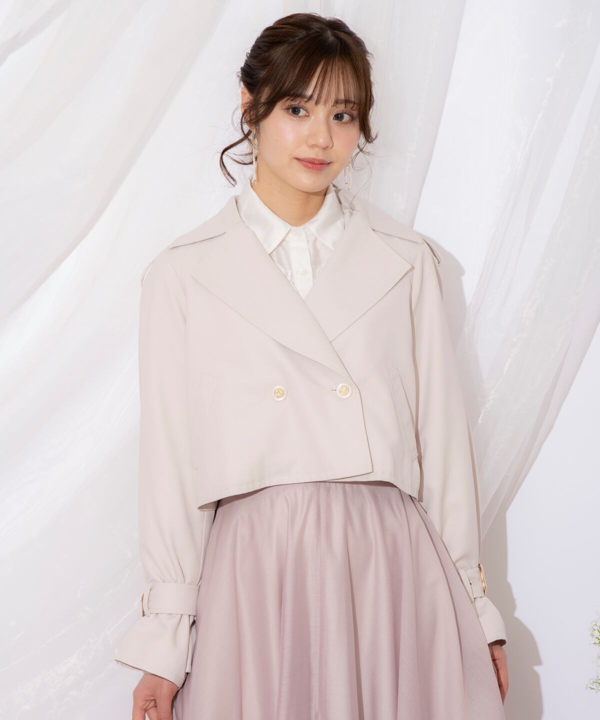 WILLSELECTION「キャンディスリーブショートトレンチコート」|トレンチコート|