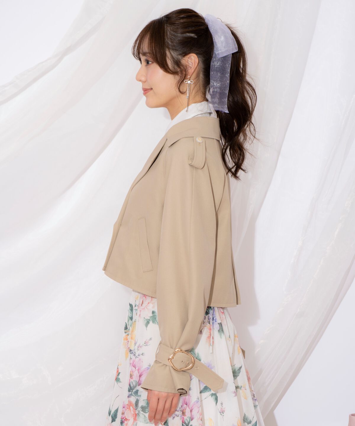 WILLSELECTION「キャンディスリーブショートトレンチコート」|トレンチコート|