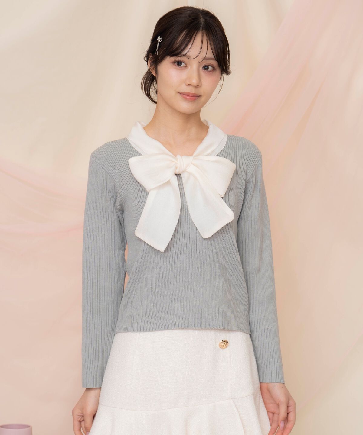 WILLSELECTION「シアーリボンタイプルオーバー」|ニット・セーター|