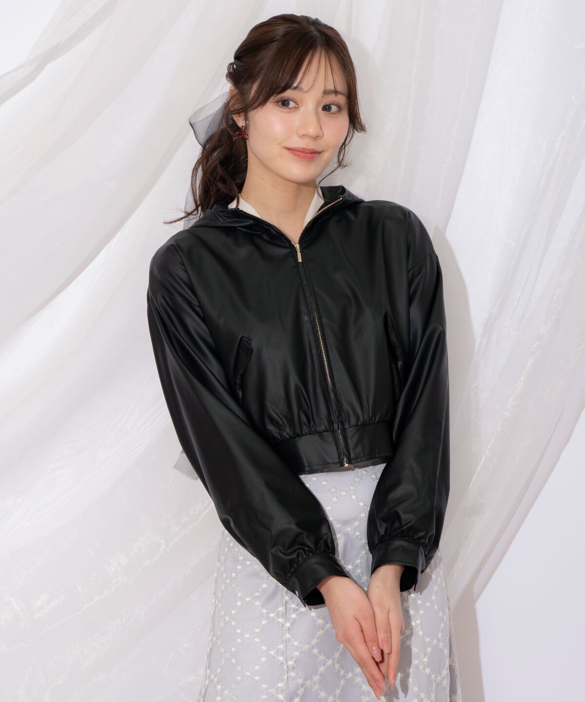 WILLSELECTION「リボンポケットブルゾン」|ブルゾン・スタジャン|ブラック