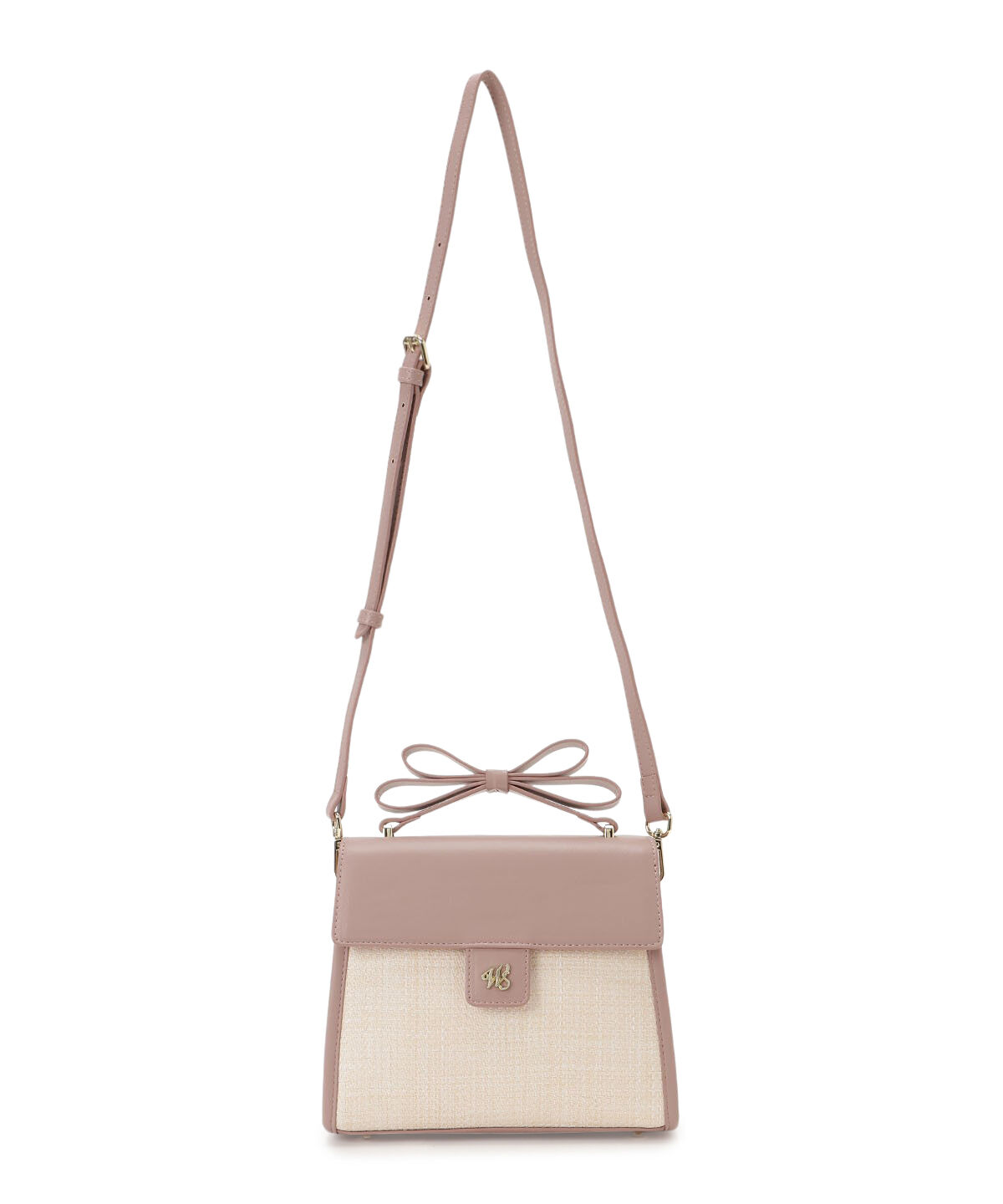 WILLSELECTION「リボンハンドル雑材コンビバッグ」|ショルダー・メッセンジャー|