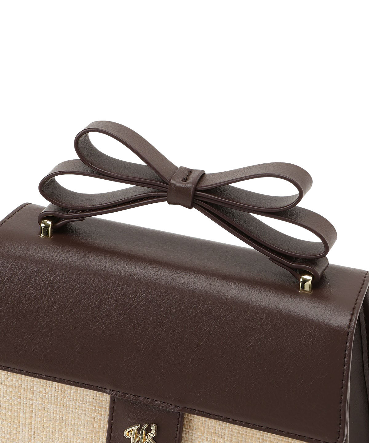 WILLSELECTION「リボンハンドル雑材コンビバッグ」|ショルダー・メッセンジャー|