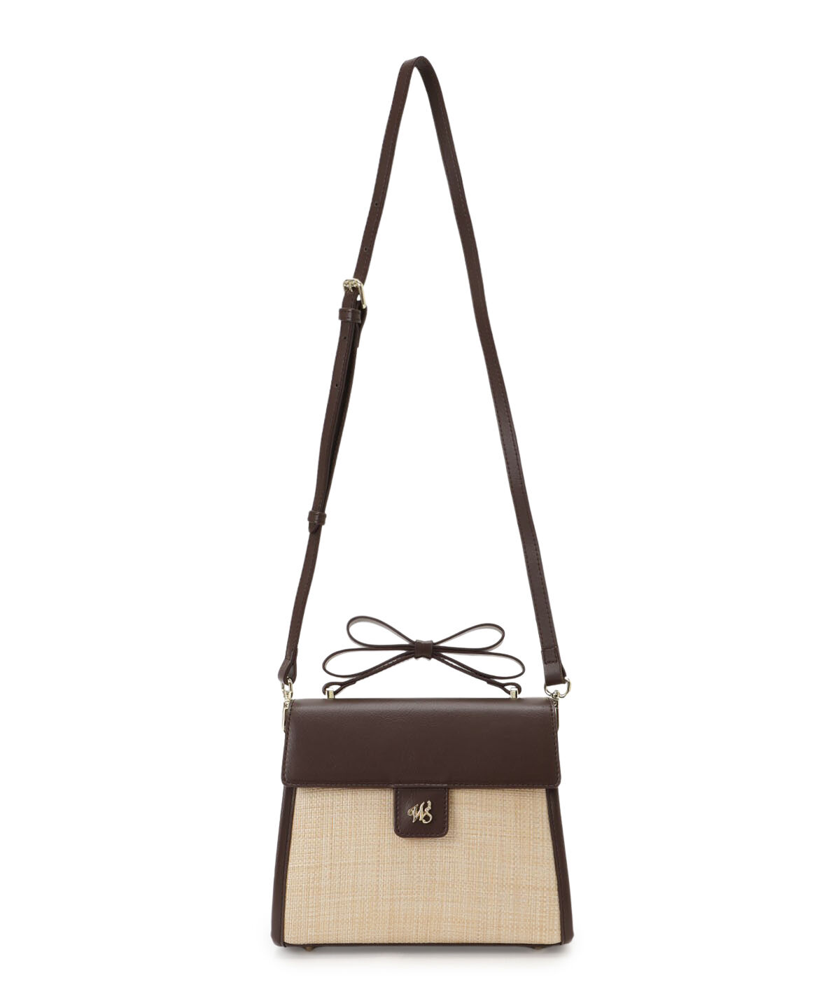 WILLSELECTION「リボンハンドル雑材コンビバッグ」|ショルダー・メッセンジャー|