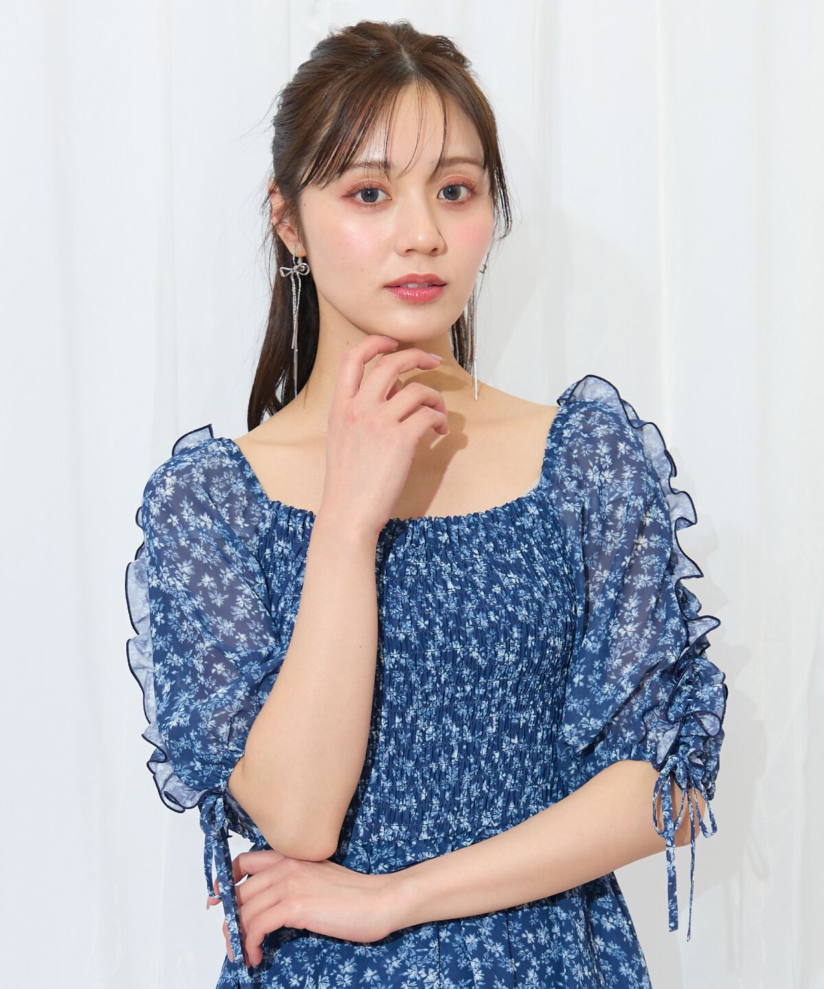 WILLSELECTION「ミニフラワーシャーリングワンピース」|ワンピース|