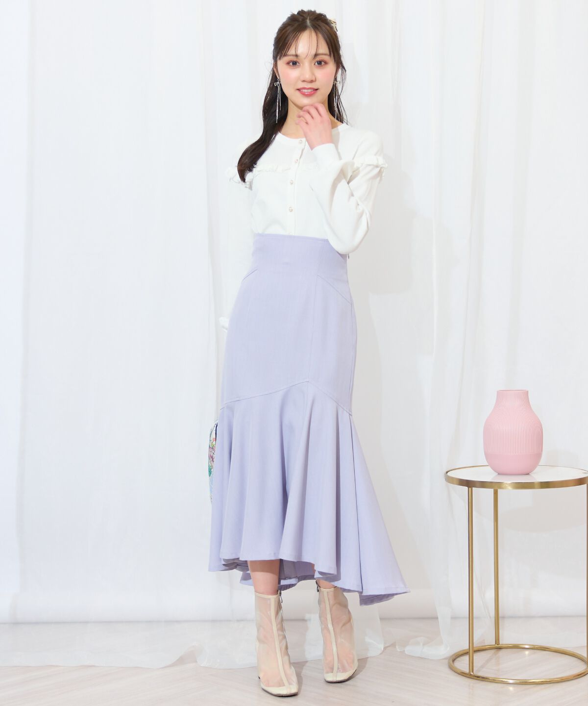 WILLSELECTION「アシメヘムフィッシュテールスカート」|フレア|