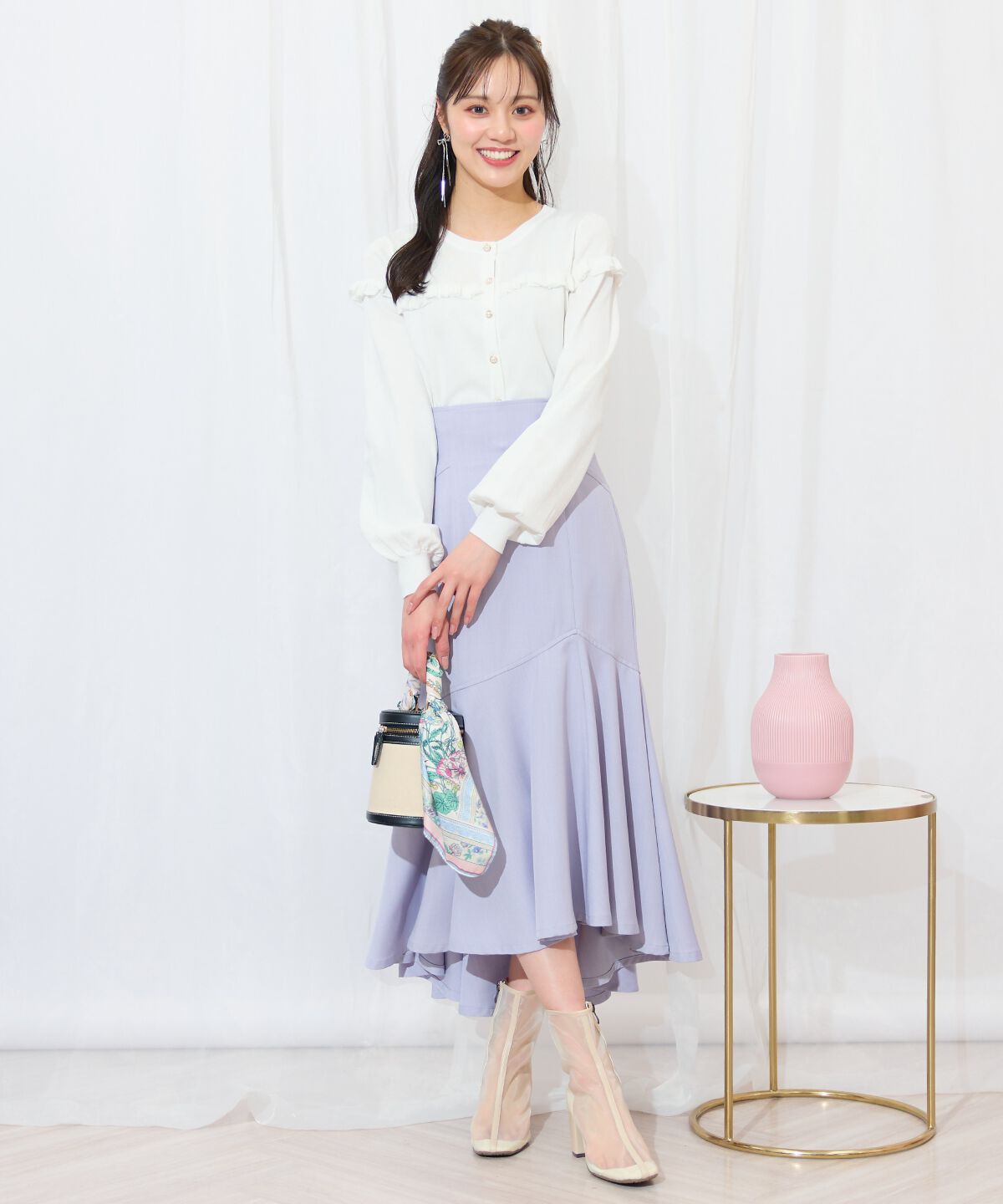 WILLSELECTION「アシメヘムフィッシュテールスカート」|フレア|