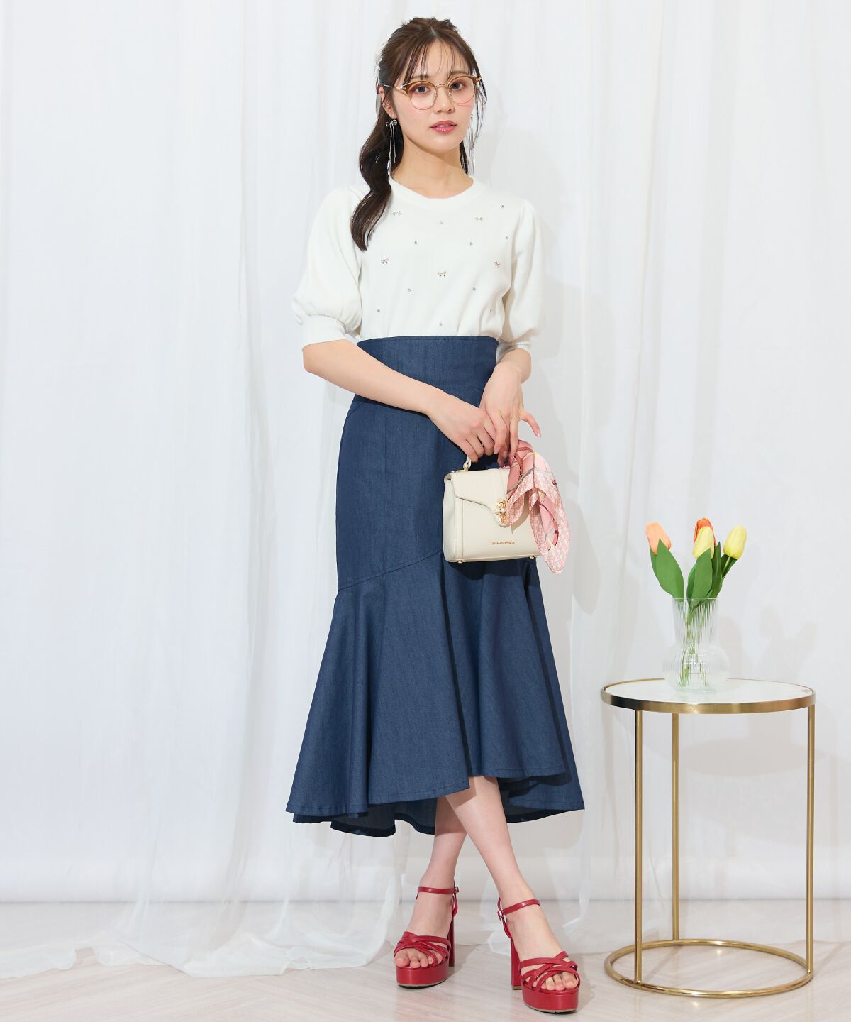 WILLSELECTION「アシメヘムフィッシュテールスカート」|フレア|