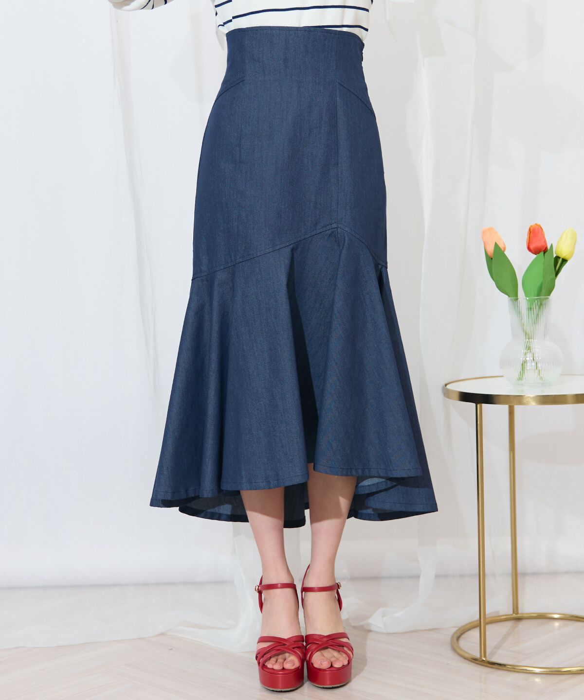 WILLSELECTION「アシメヘムフィッシュテールスカート」|フレア|