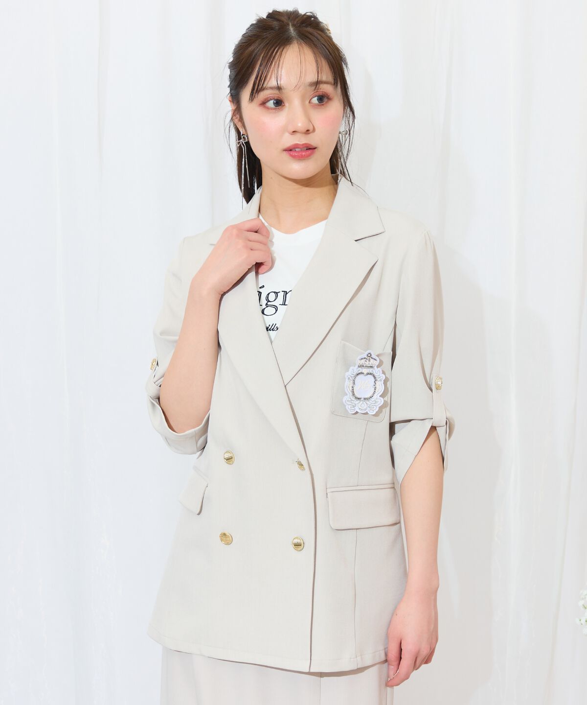 WILLSELECTION「エンブレム付きテーラードジャケット」|テーラードジャケット|