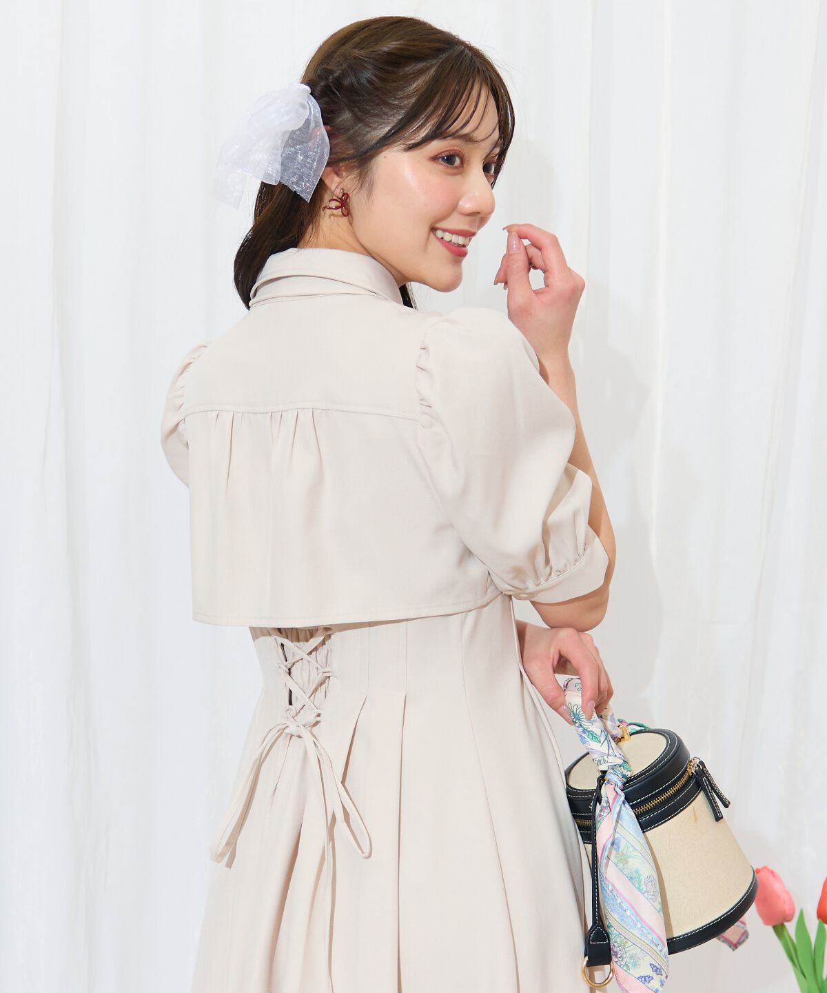 WILLSELECTION「レイヤードライクリボンタイシャツワンピース」|ワンピース|