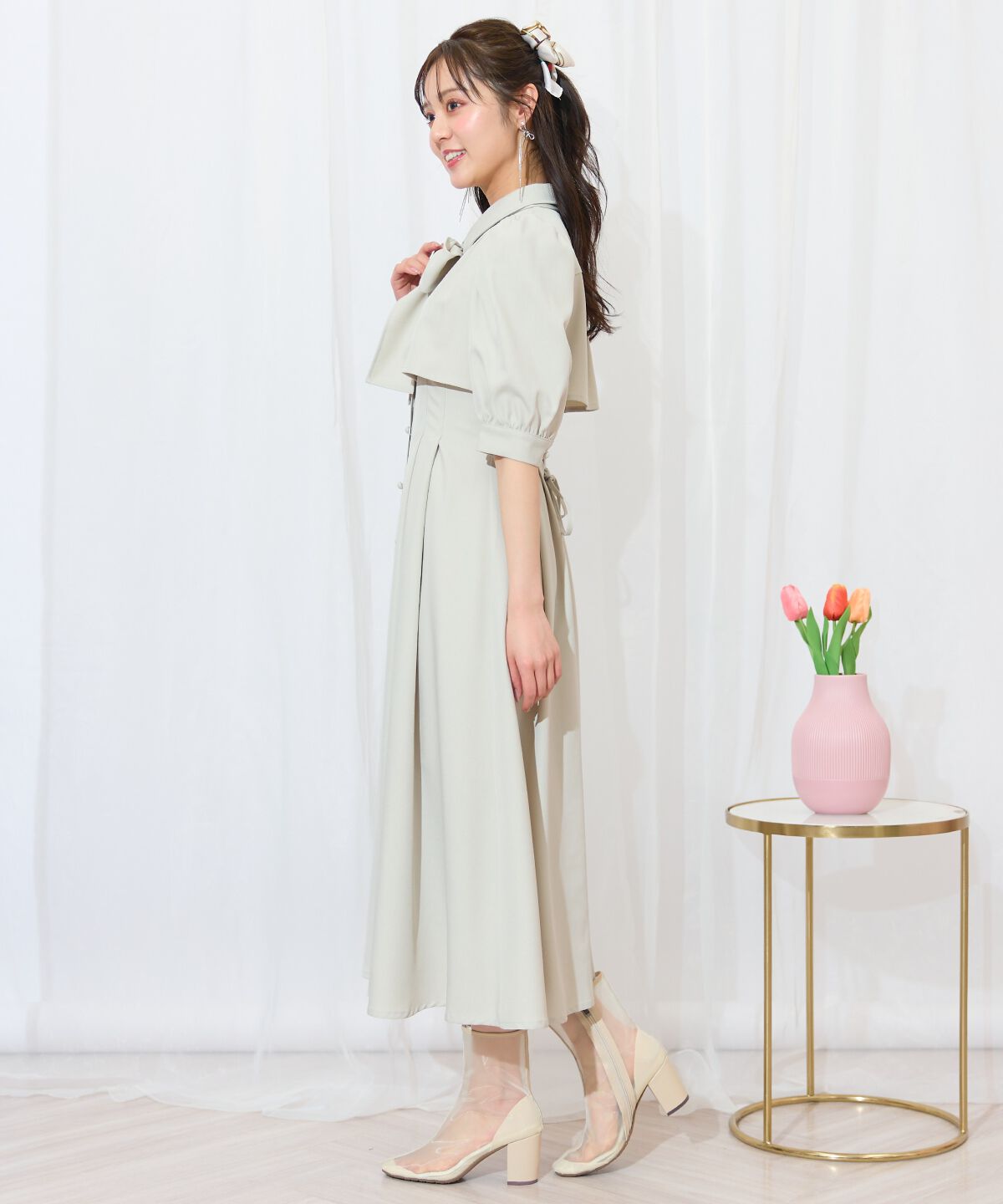 WILLSELECTION「レイヤードライクリボンタイシャツワンピース」|ワンピース|