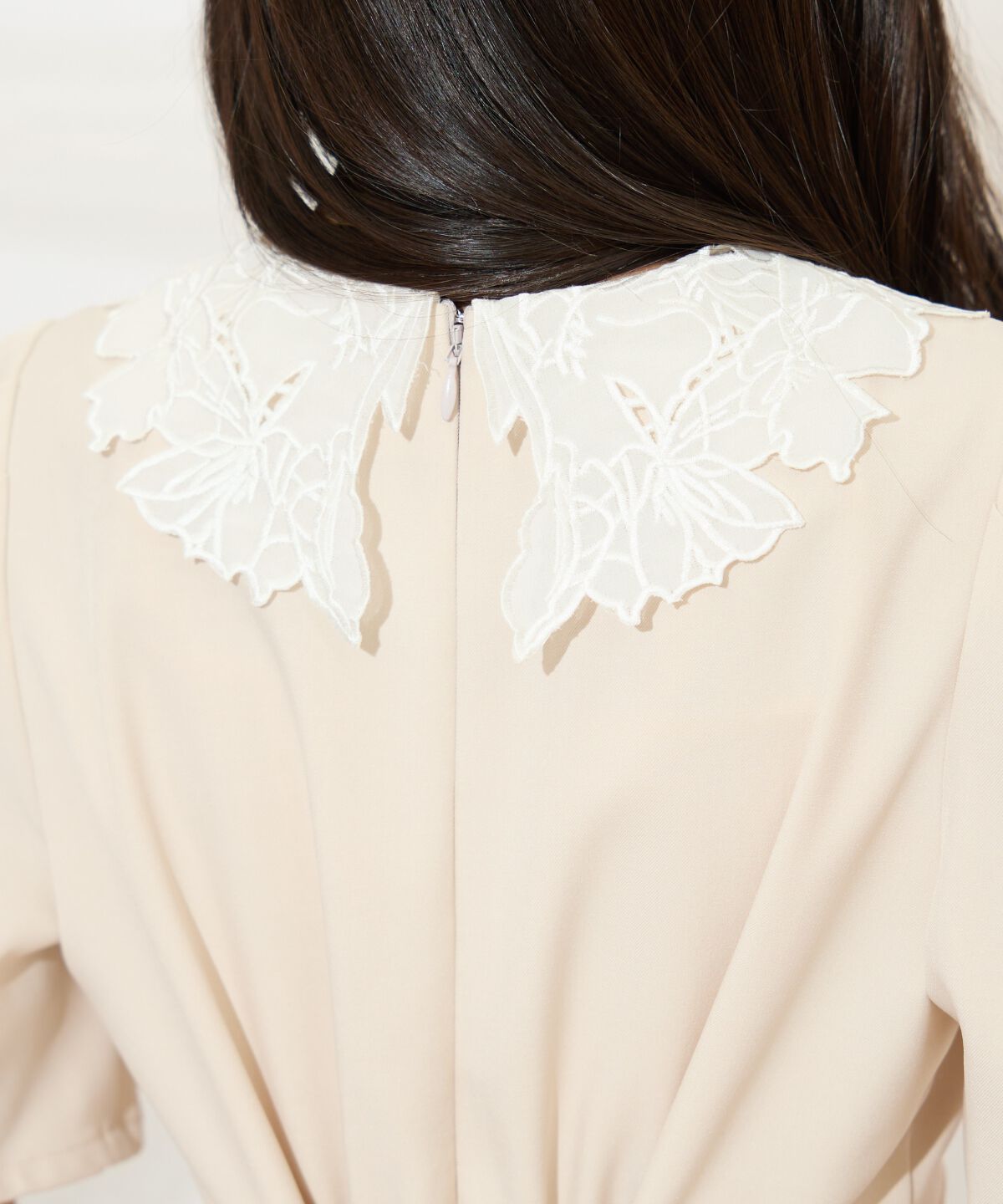 WILLSELECTION「タックウエストレース襟ワンピース」|ワンピース|