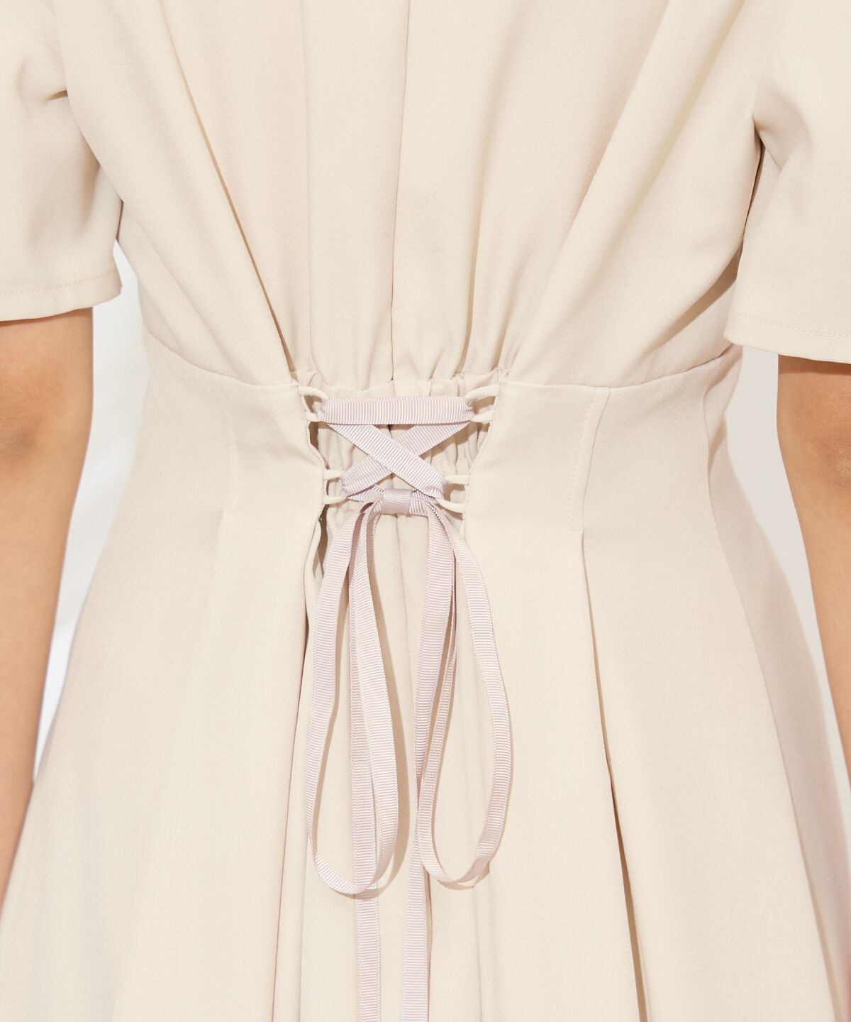 WILLSELECTION「タックウエストレース襟ワンピース」|ワンピース|