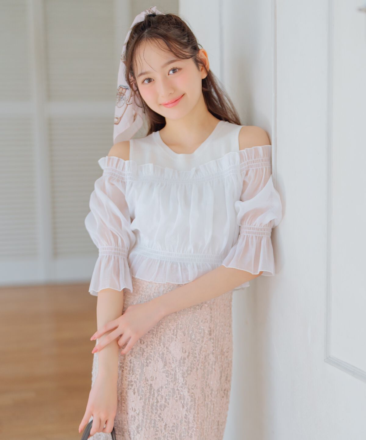 WILLSELECTION「レイヤード風オフショルニットプルオーバー」|ニット・セーター|