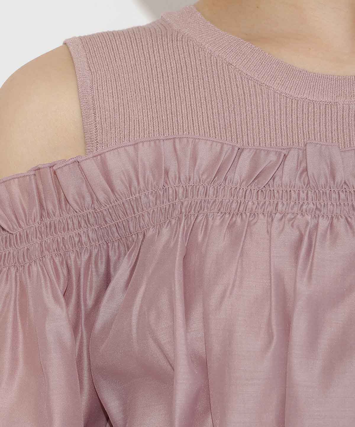 WILLSELECTION「レイヤード風オフショルニットプルオーバー」|ニット・セーター|