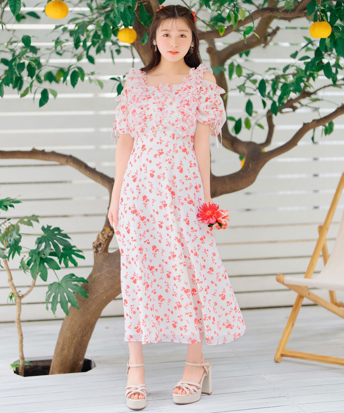 WILLSELECTION「ジュイフラワーフリルワンピース」|ワンピース|