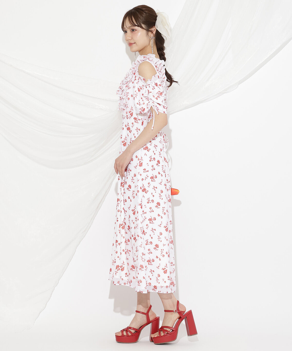 WILLSELECTION「ジュイフラワーフリルワンピース」|ワンピース|