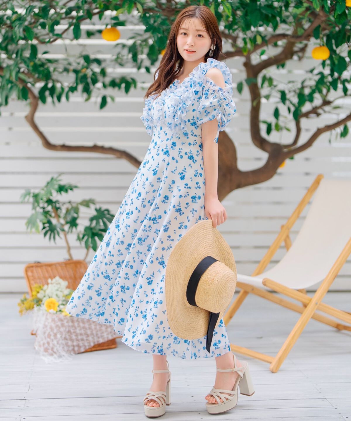 WILLSELECTION「ジュイフラワーフリルワンピース」|ワンピース|