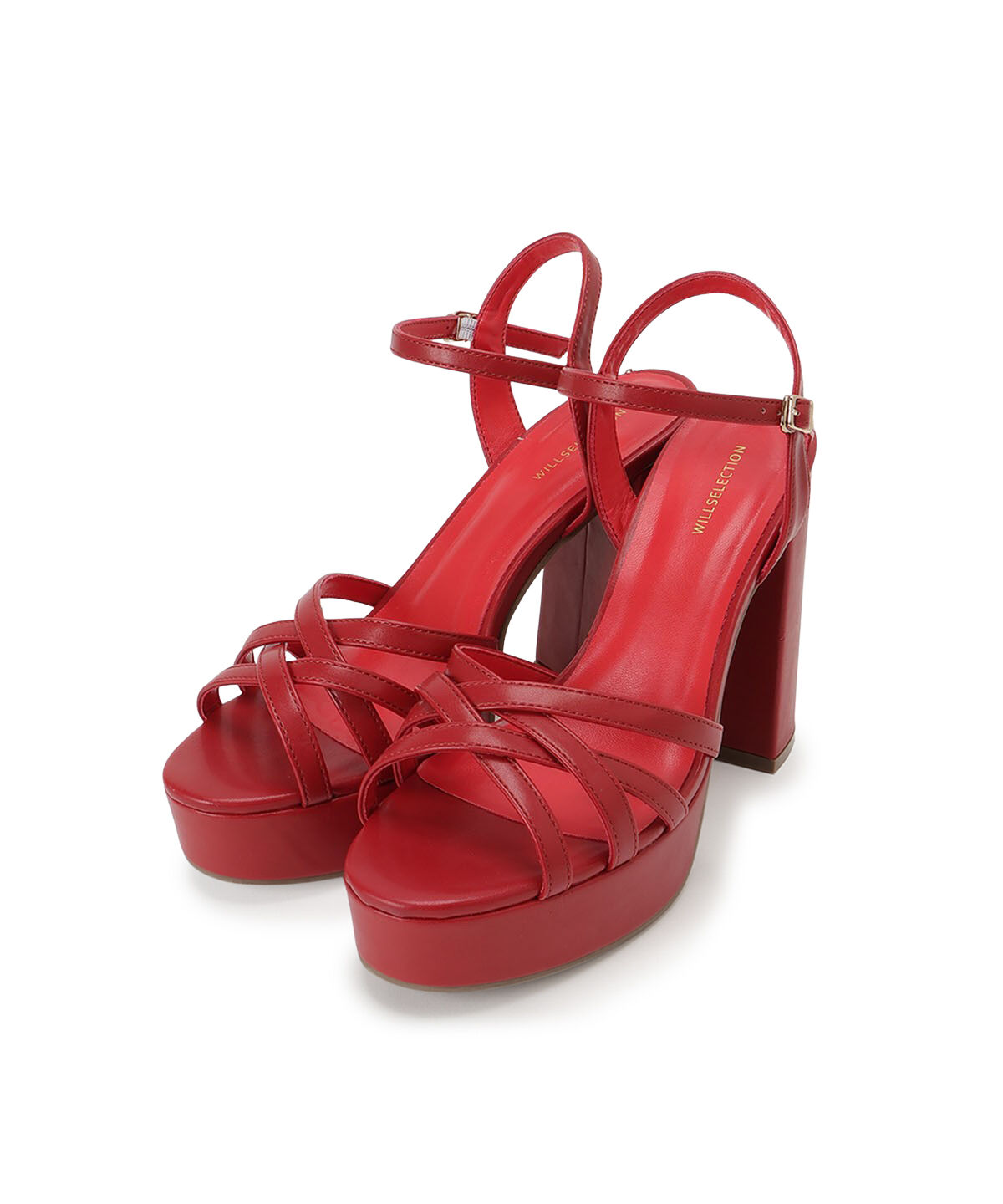 WILLSELECTION「クロスストラップサンダル」|サンダル|レッド
