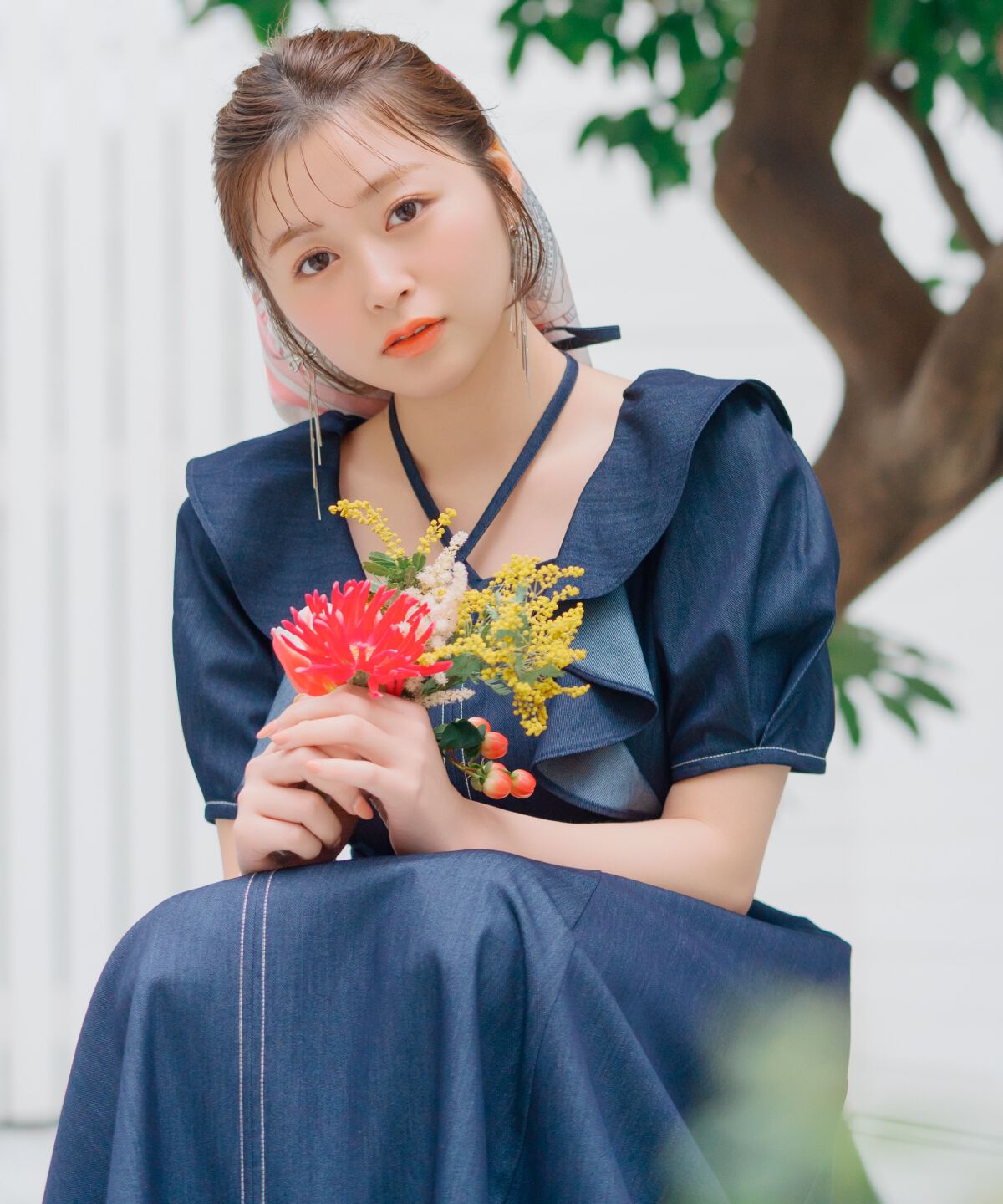 WILLSELECTION「クロスネックラッフルフリルワンピース」|ワンピース|