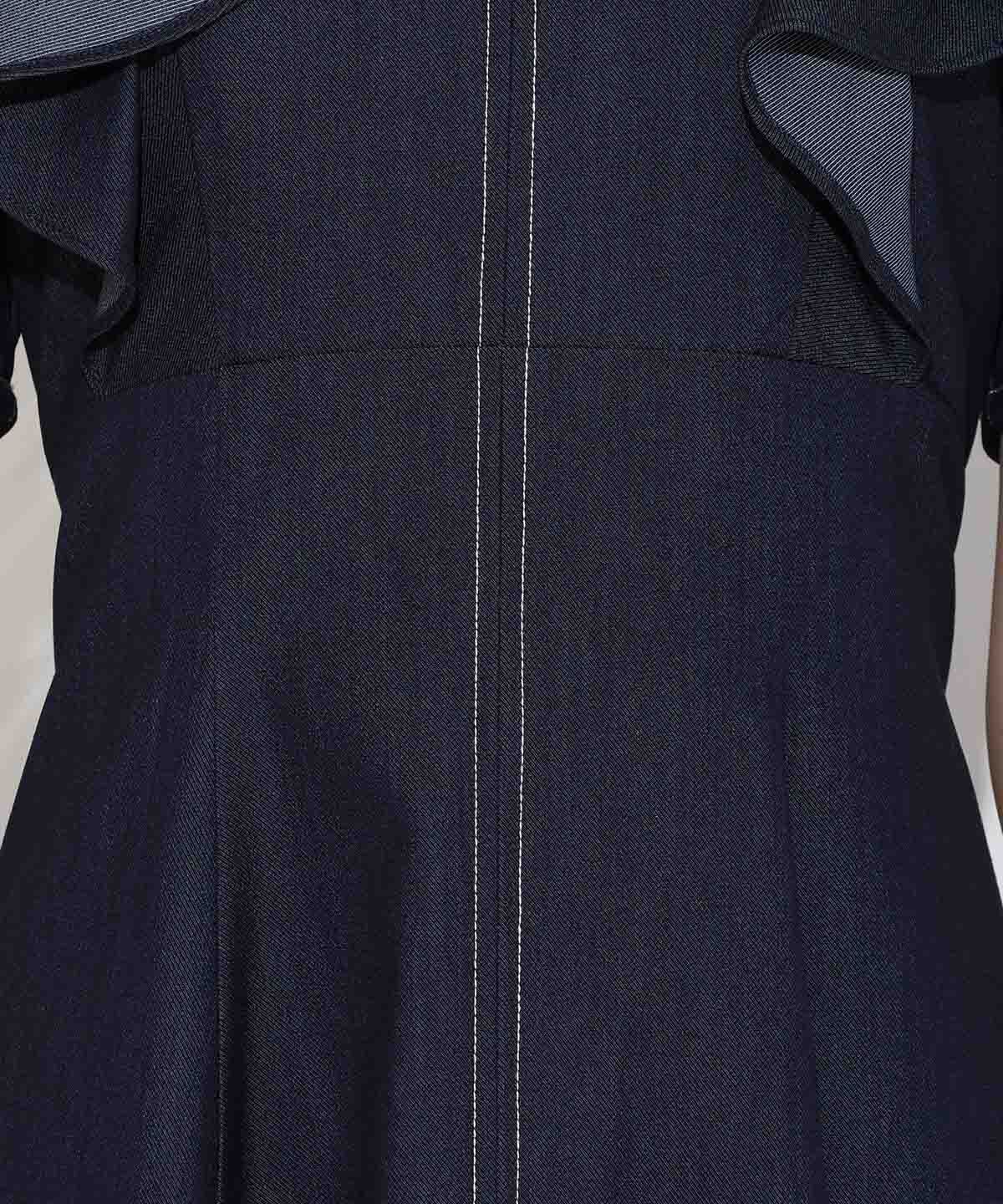 WILLSELECTION「クロスネックラッフルフリルワンピース」|ワンピース|
