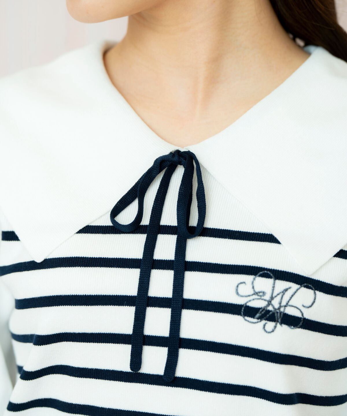 WILLSELECTION「ビッグカラーロゴ刺繍ニット」|ニット・セーター|