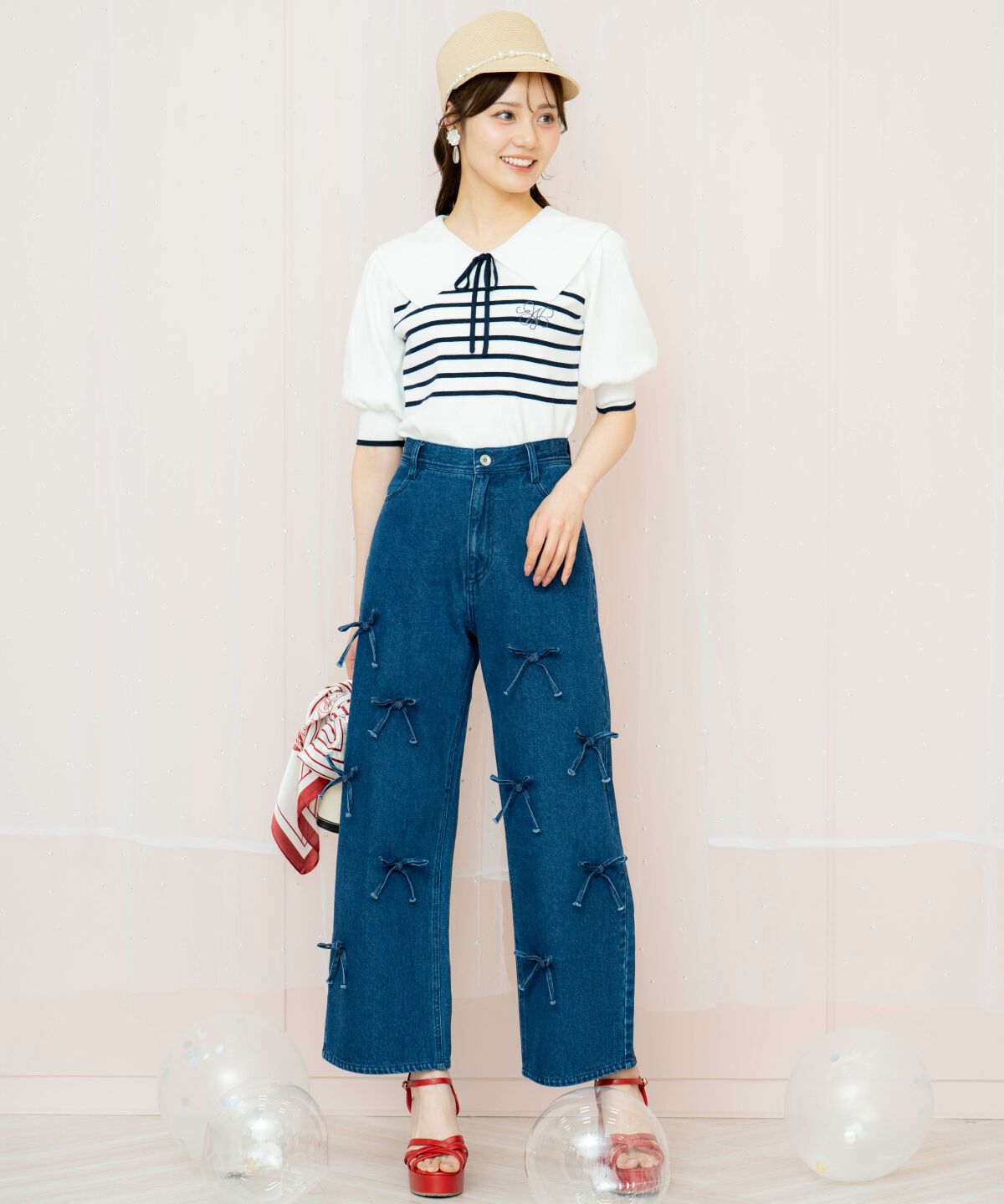 WILLSELECTION「ビッグカラーロゴ刺繍ニット」|ニット・セーター|