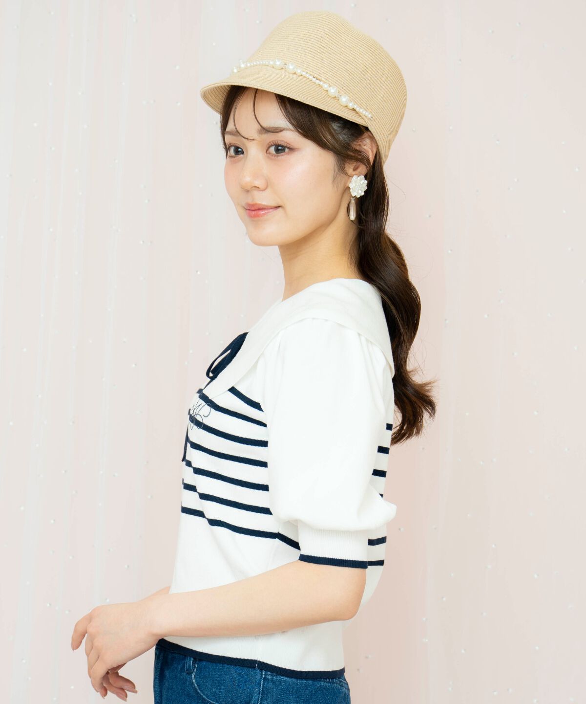 WILLSELECTION「ビッグカラーロゴ刺繍ニット」|ニット・セーター|