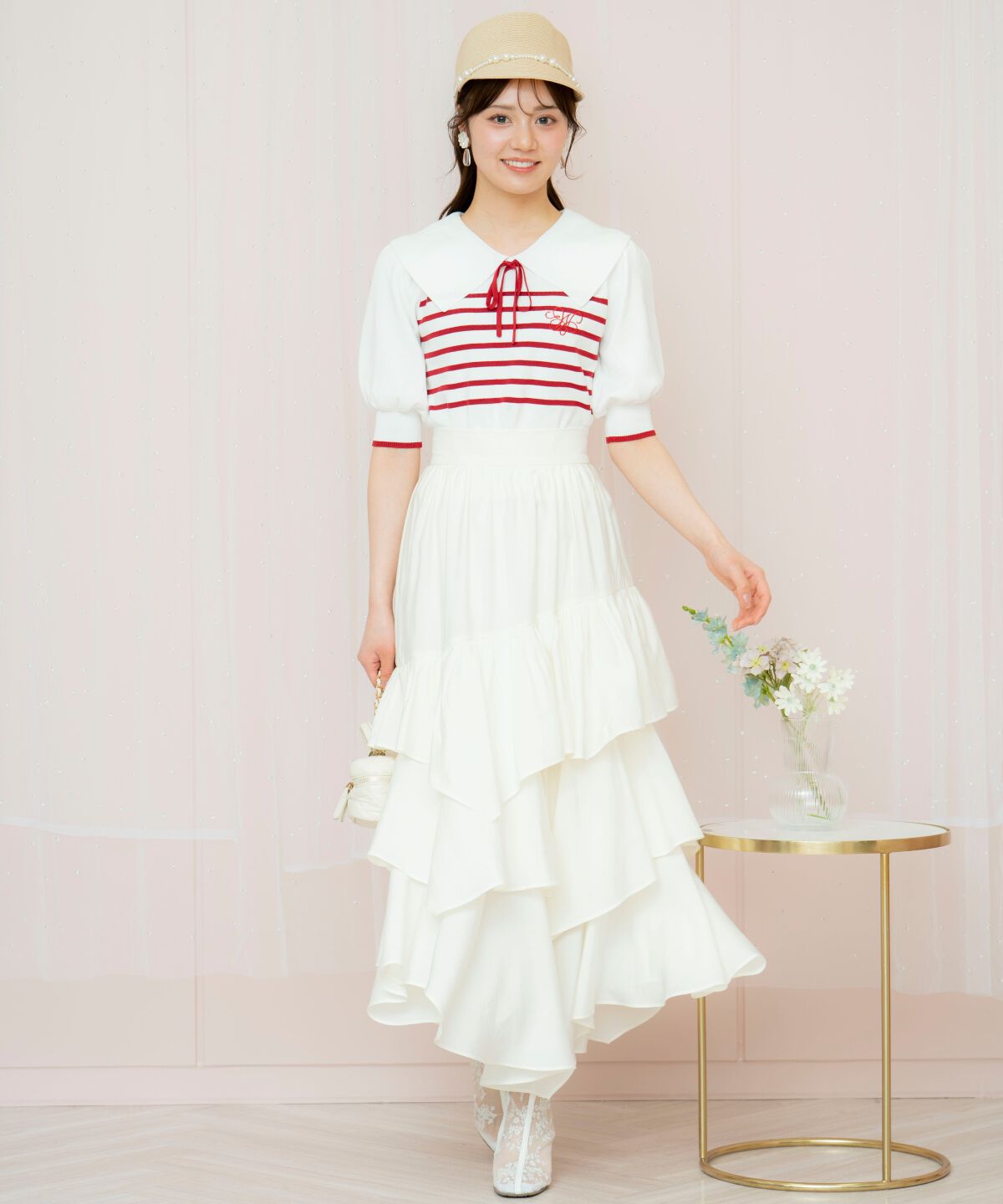 WILLSELECTION「ビッグカラーロゴ刺繍ニット」|ニット・セーター|