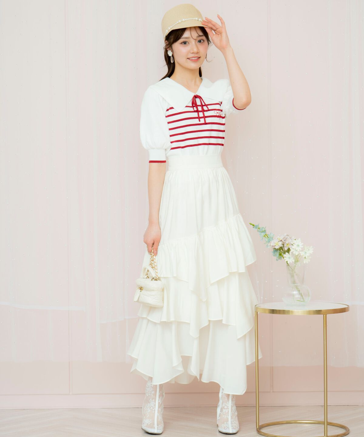 WILLSELECTION「ビッグカラーロゴ刺繍ニット」|ニット・セーター|