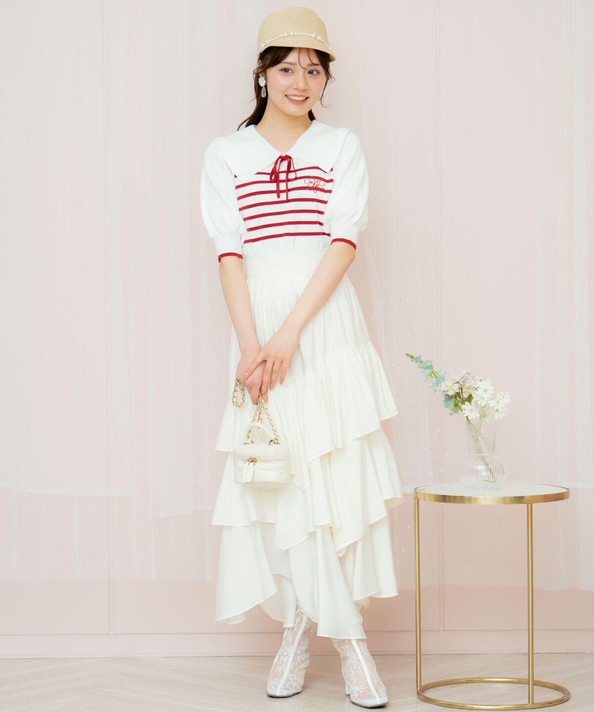 WILLSELECTION「ビッグカラーロゴ刺繍ニット」|ニット・セーター|