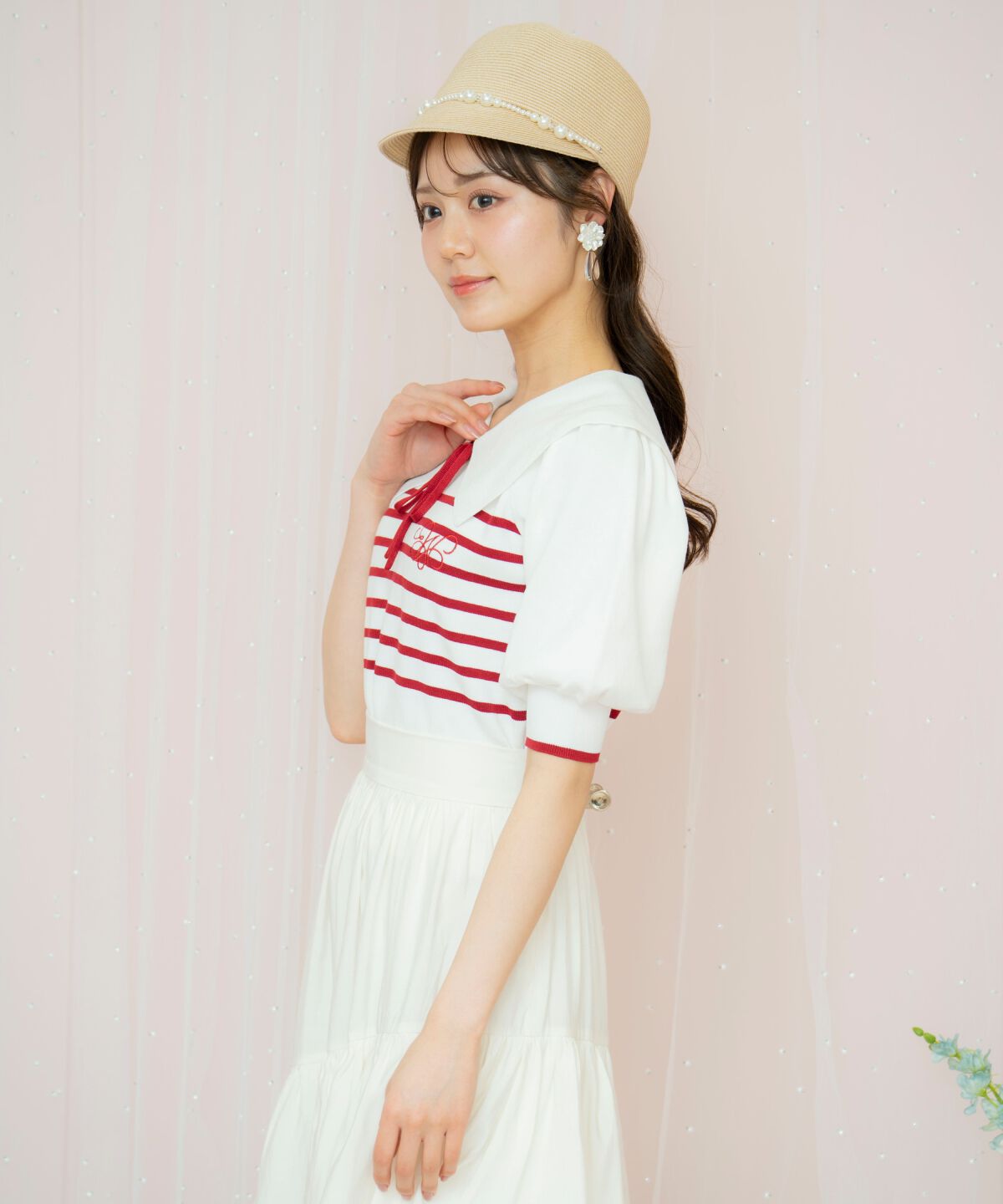 WILLSELECTION「ビッグカラーロゴ刺繍ニット」|ニット・セーター|