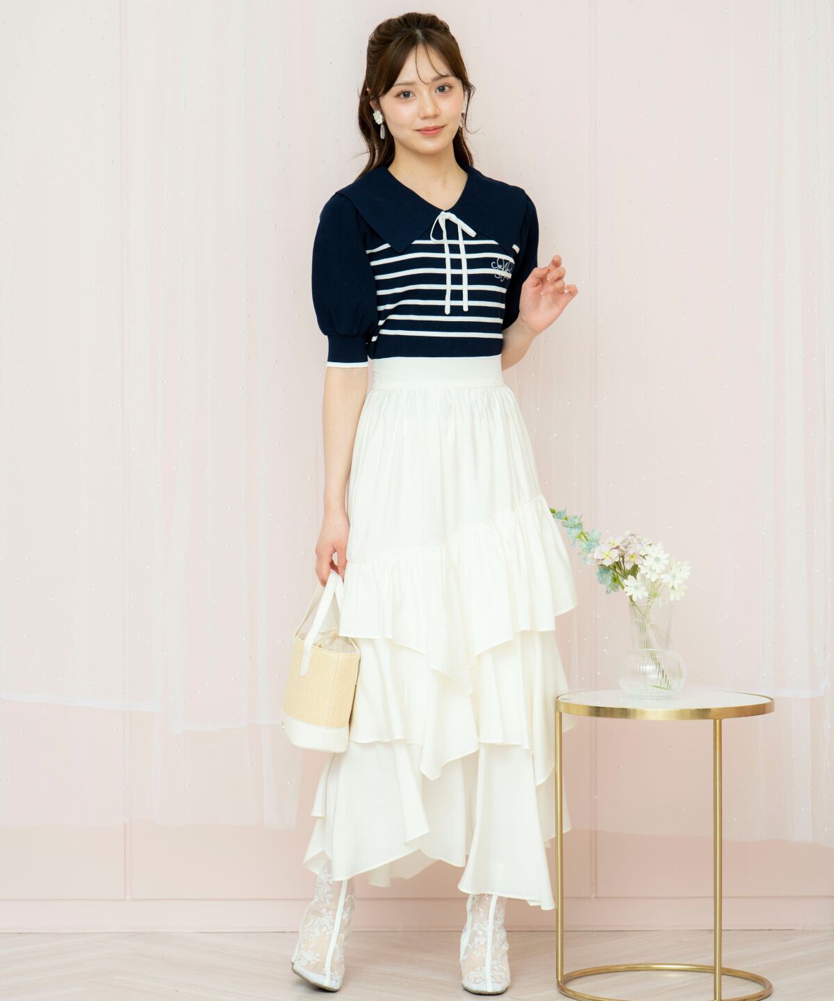 WILLSELECTION「ビッグカラーロゴ刺繍ニット」|ニット・セーター|