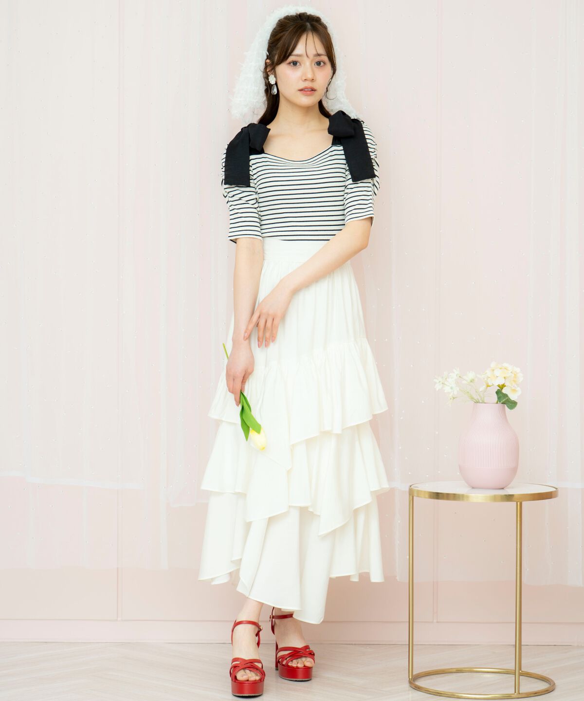 WILLSELECTION「ランダムティアードスカート」|フレア|