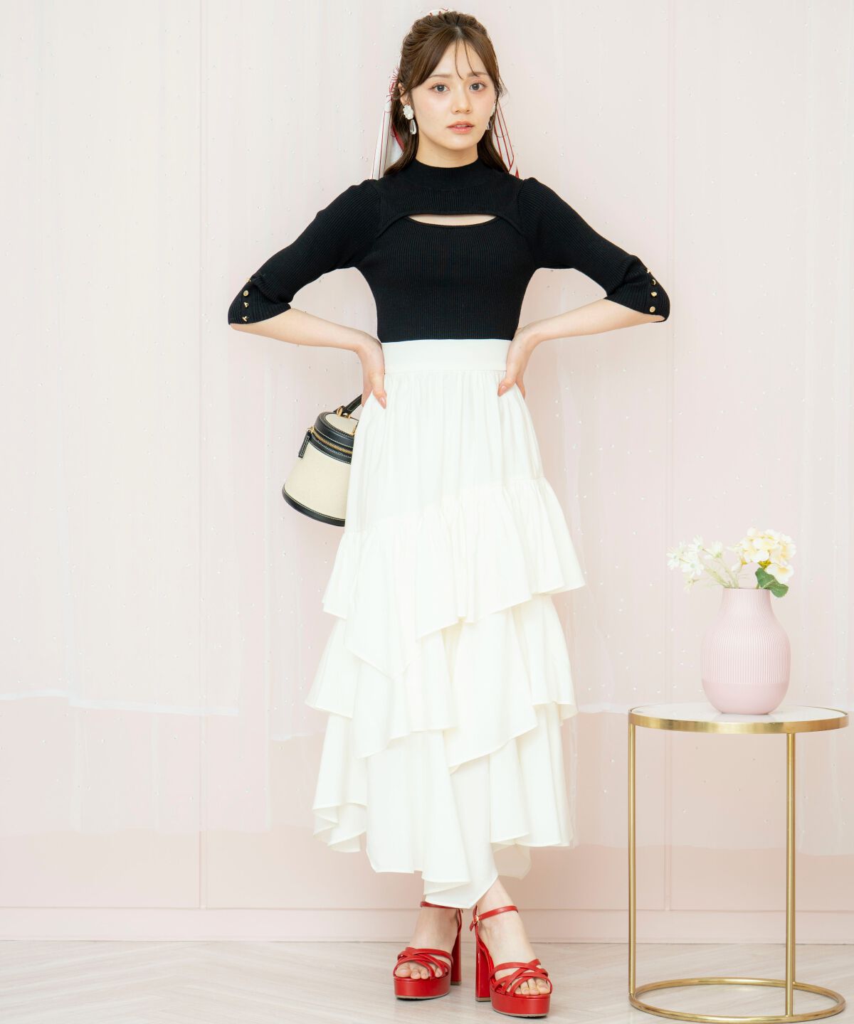 WILLSELECTION「ランダムティアードスカート」|フレア|