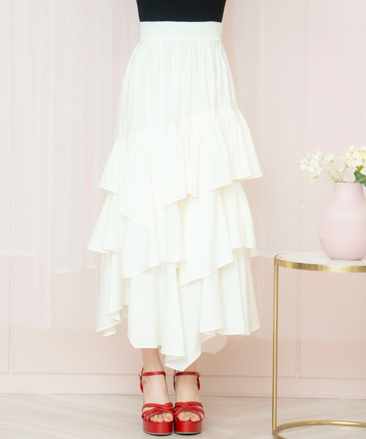 WILLSELECTION「ランダムティアードスカート」|フレア|