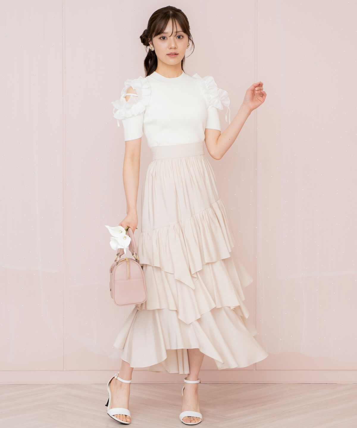 WILLSELECTION「ランダムティアードスカート」|フレア|