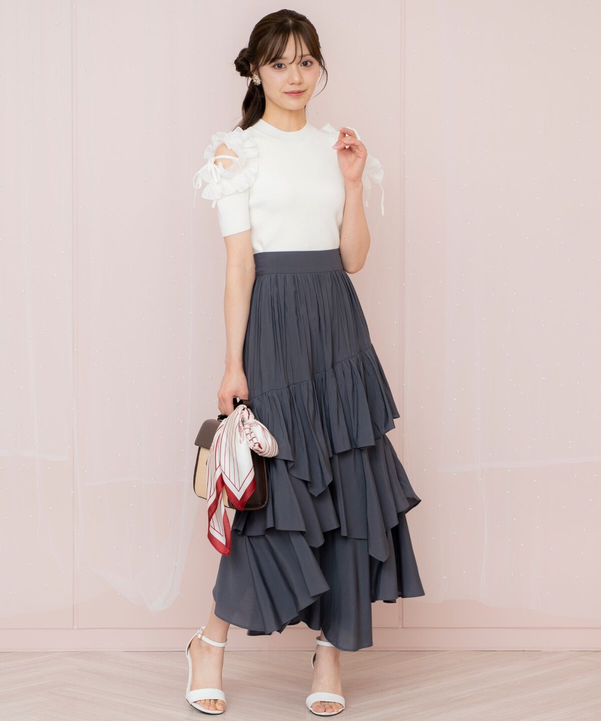 WILLSELECTION「ランダムティアードスカート」|フレア|