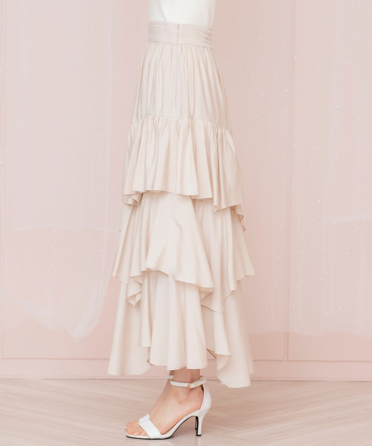 WILLSELECTION「ランダムティアードスカート」|フレア|