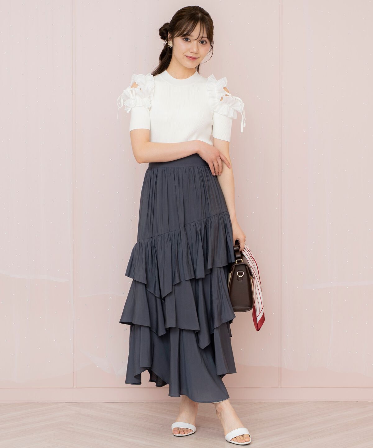 WILLSELECTION「ランダムティアードスカート」|フレア|