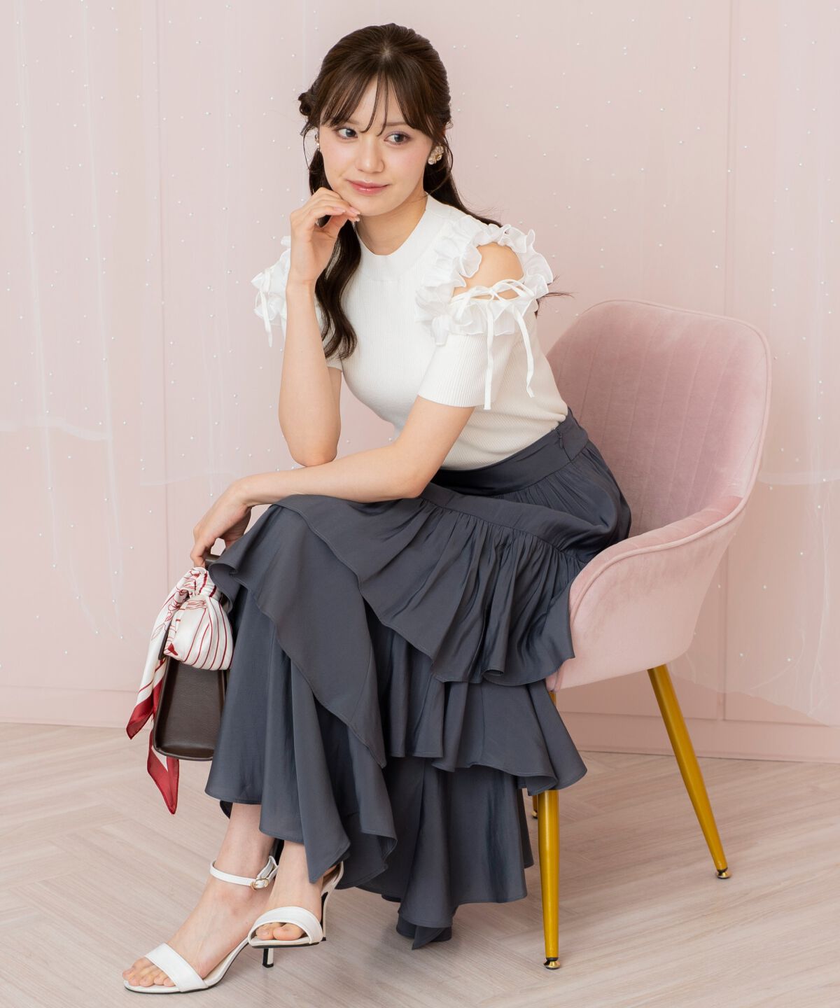 WILLSELECTION「ランダムティアードスカート」|フレア|